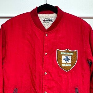 Vintage Maple Athletic Bomber Jacket